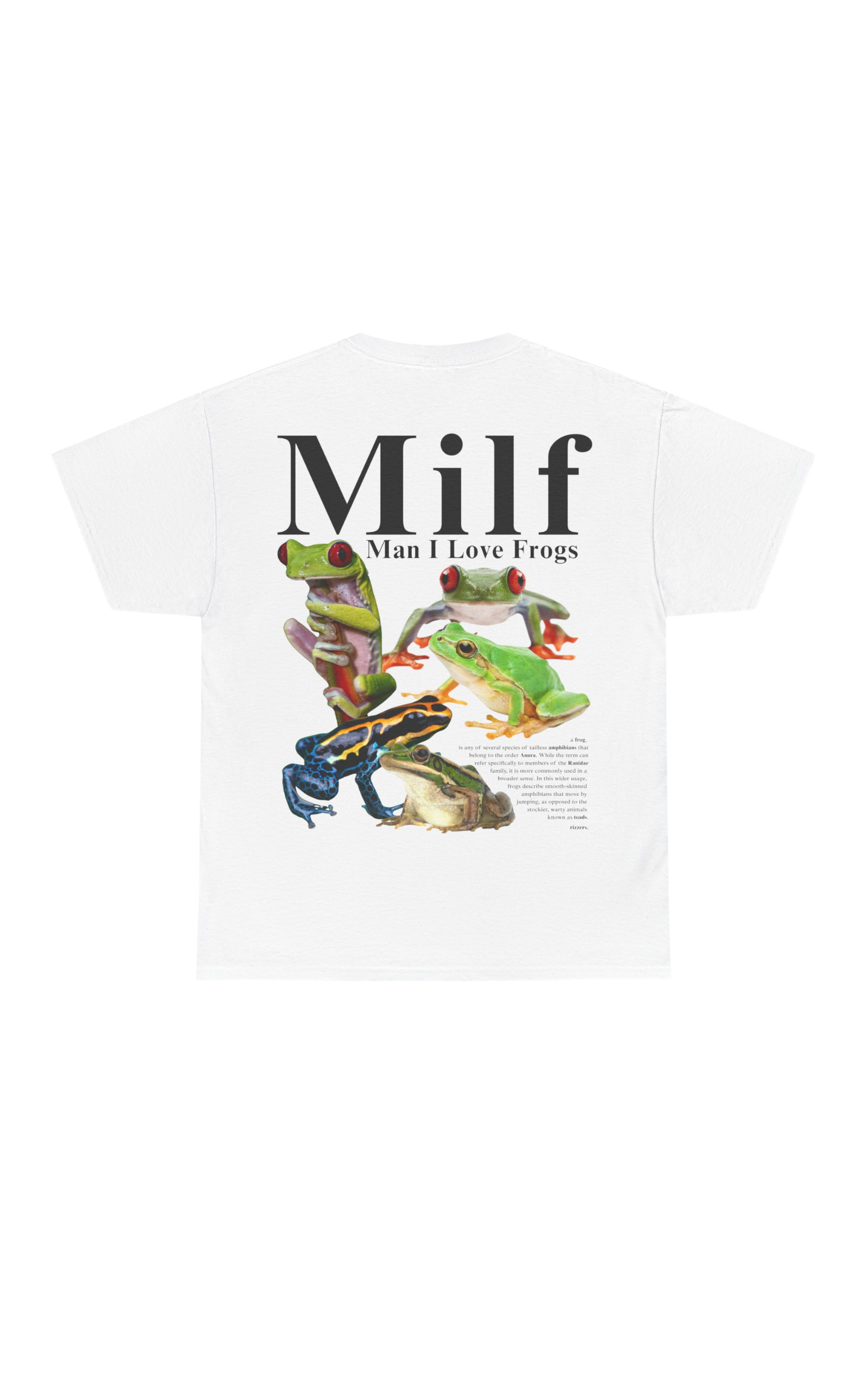 Milf (Men I Love Frogs Tee - Backprint